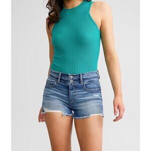 BKE Denim Gabby Stretch High Rise Denim Short Size 27 Distressed Corey Wash